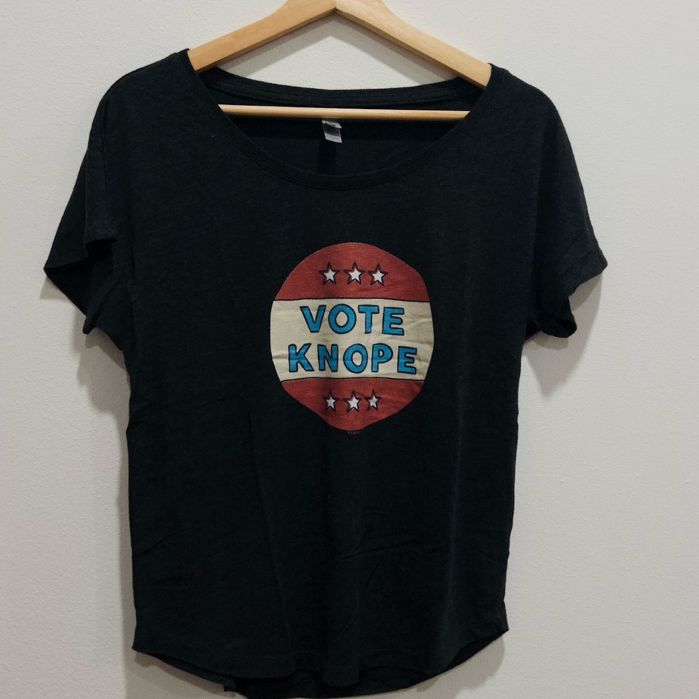 Next Level Apparel Black 'Vote Knope' Graphic Tee